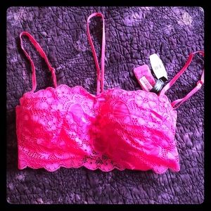 Hot Pink Lace Bra